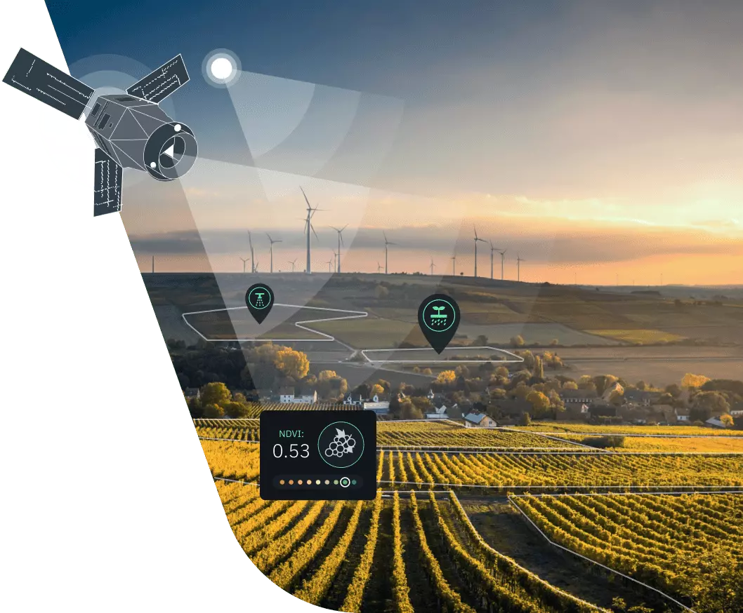 satellite monitoring field for farming cooperatives