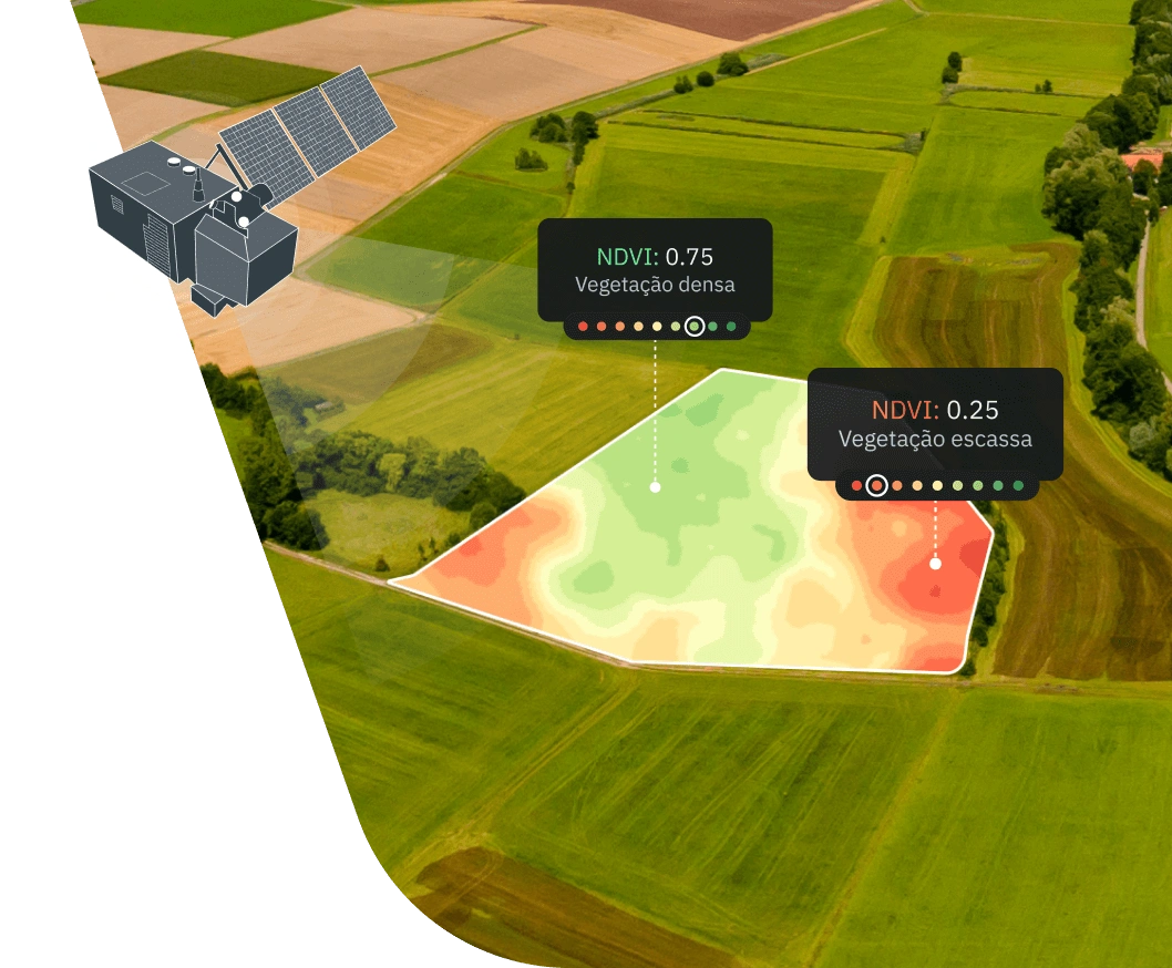 Detecção de NDVI por satélites
